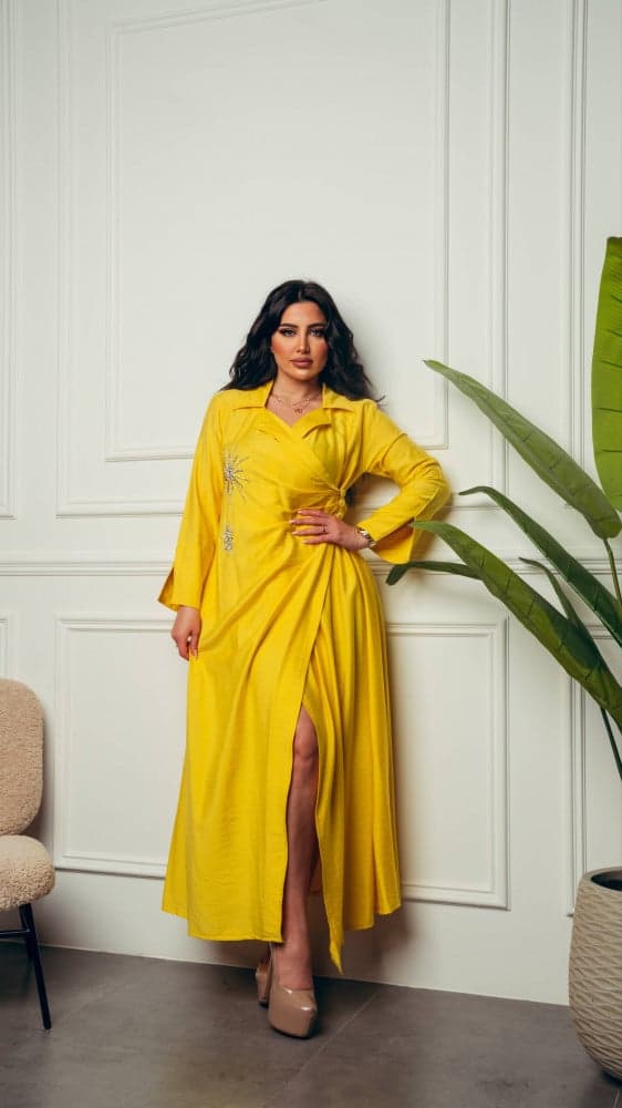 جلابية لف اصفر