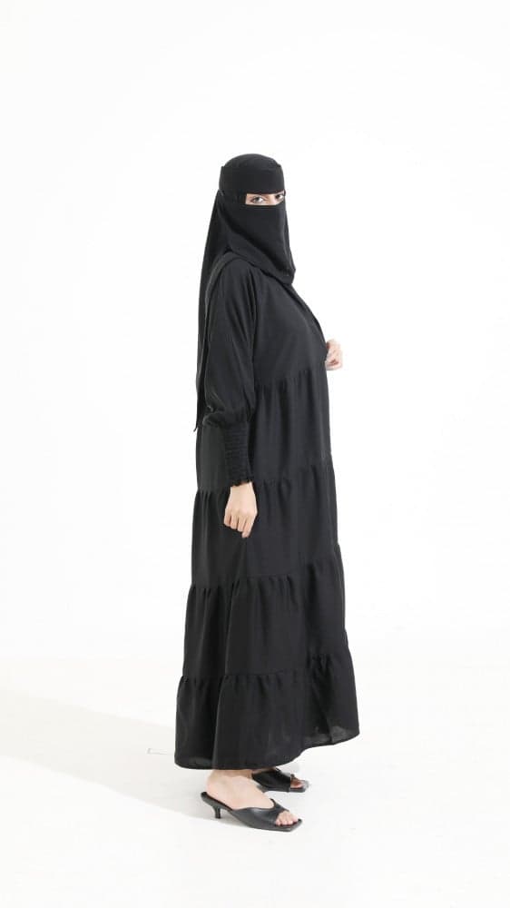 عباية كلوش مفتوحة بكم مطاط