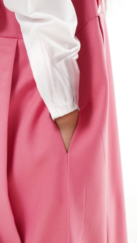 مريول ابتدائي وردى بقصة معاكسة