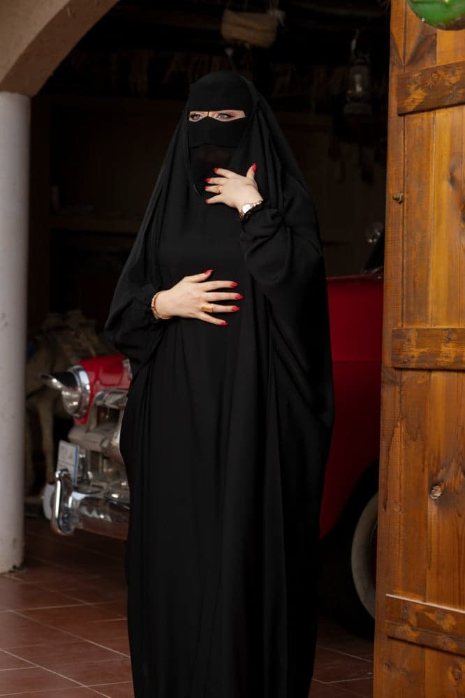 عباية رأس ب كم مطاط