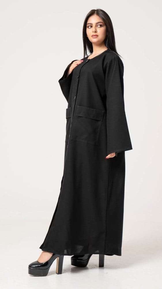 عباية بأزرة أسود