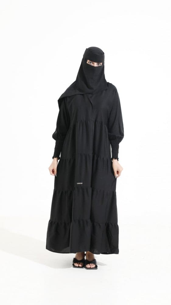 عباية كلوش مفتوحة بكم مطاط