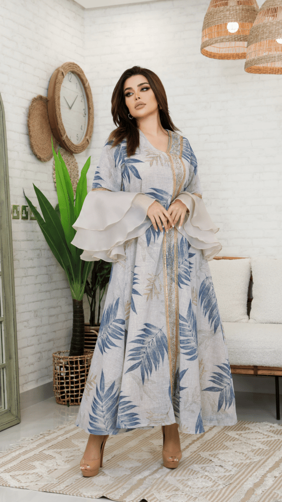 جلابية مشجرة باكمام كلوش