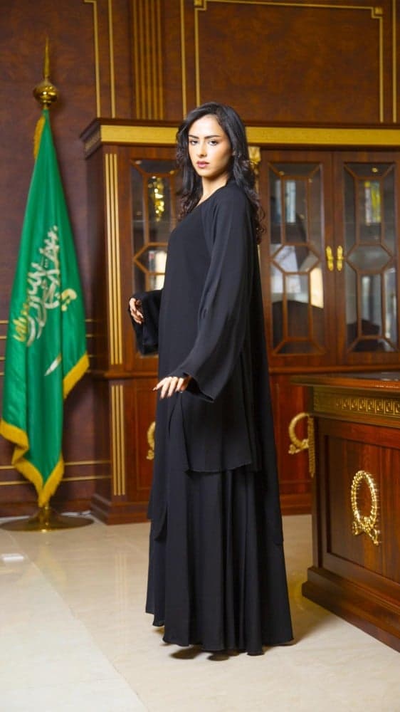 عباية شيفون طبقتين