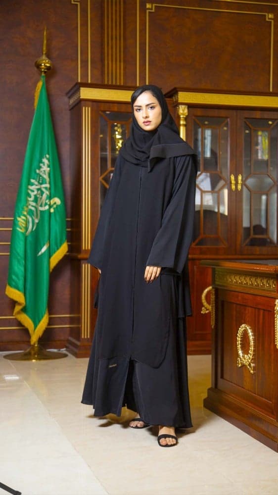 عباية شيفون طبقتين