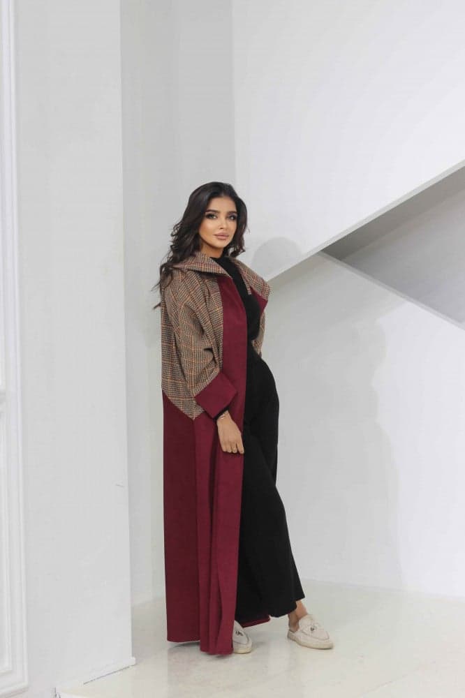 جاكيت كاروهات بقبعه