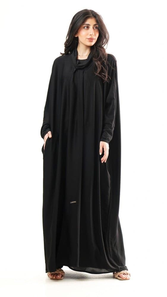 عباية بشت بياقة وجيب سحاب مخفي