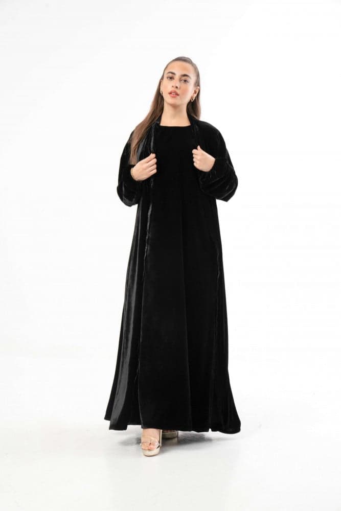 عباية شتوية قطيف مع فستان