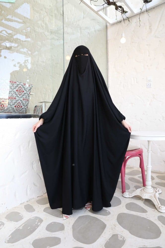 عباية راس فضفاضه كم مطاط