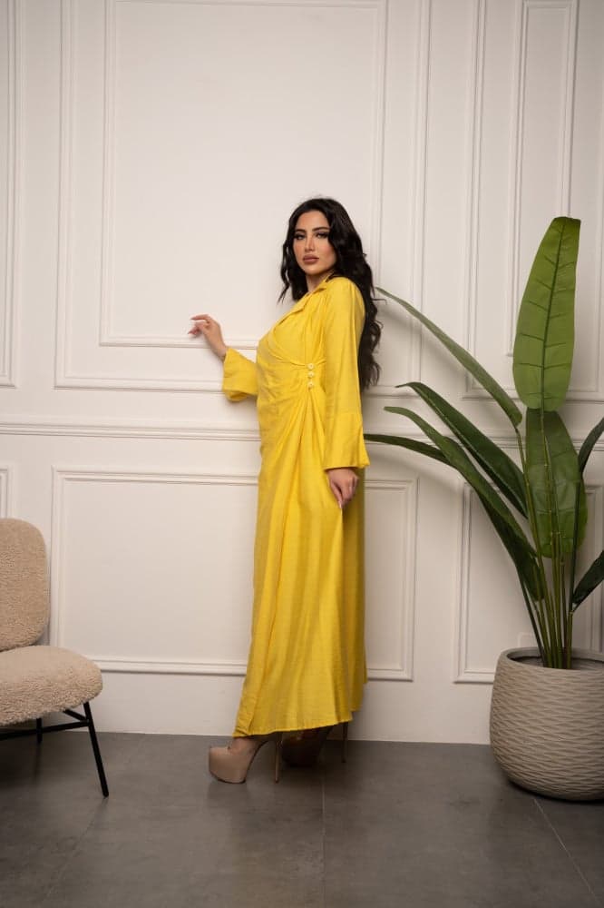 جلابية لف اصفر