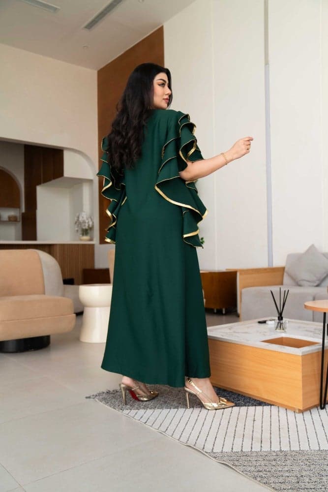 جلابية زيتي باكمام فخمة