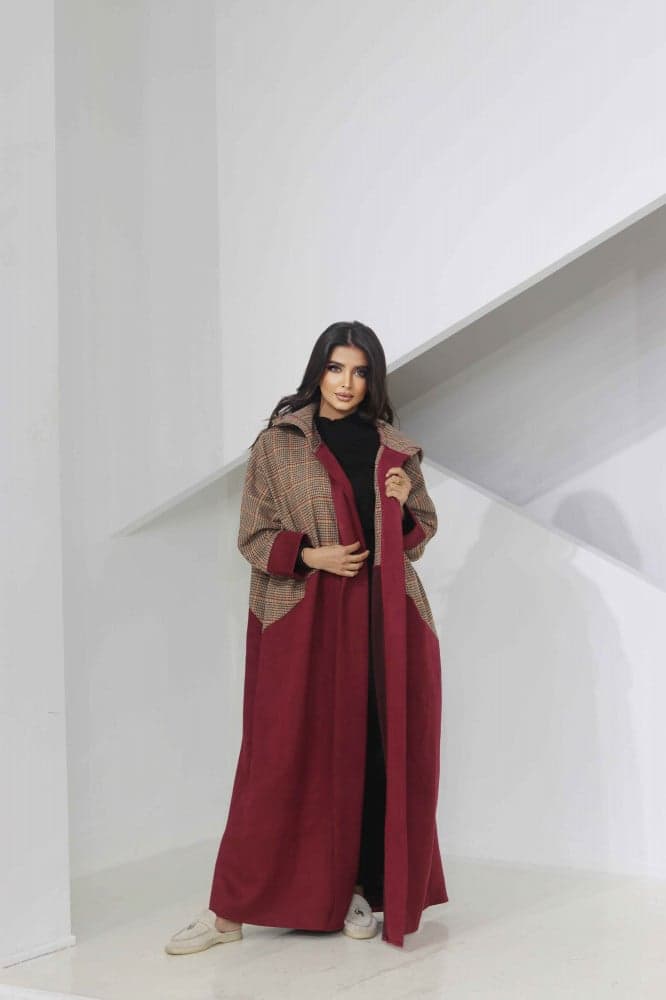 جاكيت كاروهات بقبعه