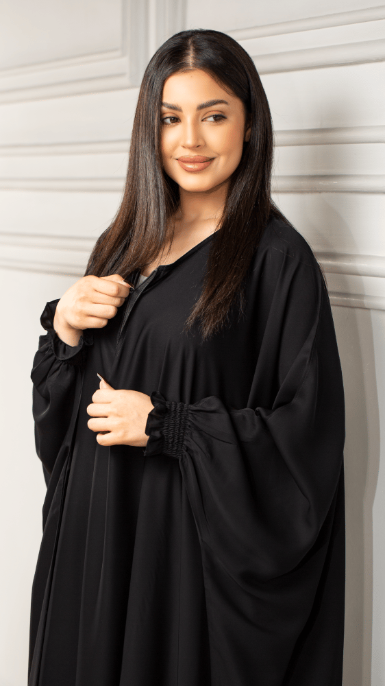 عباية بشت بكم مزموم وكشكه ناعمة