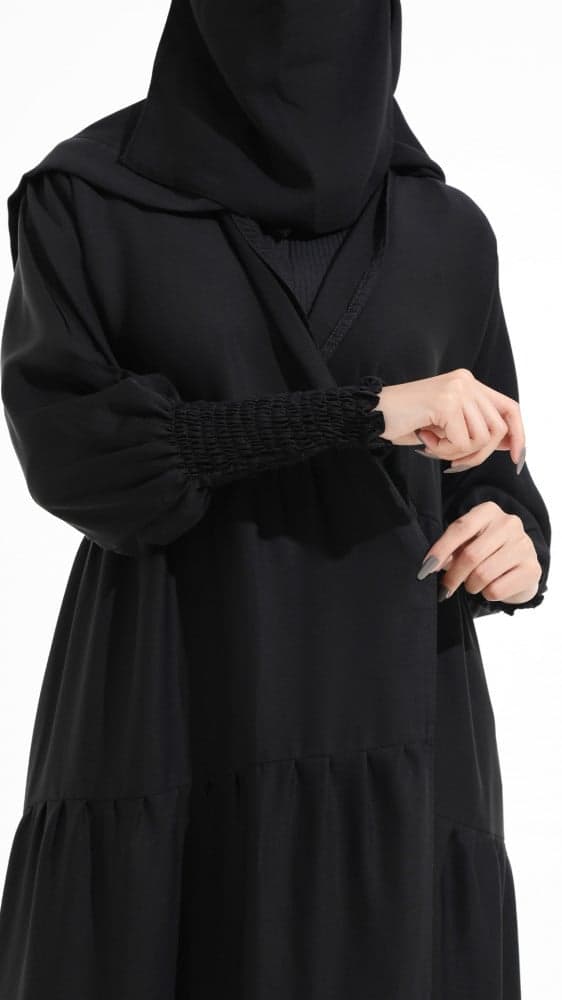 عباية كلوش مفتوحة بكم مطاط