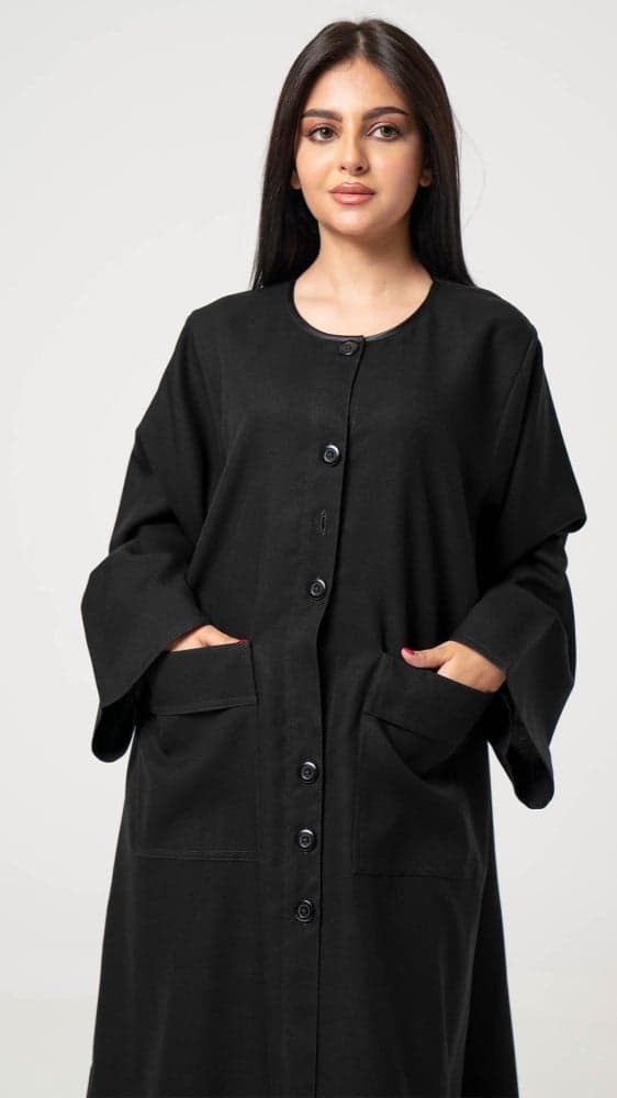 عباية بأزرة أسود