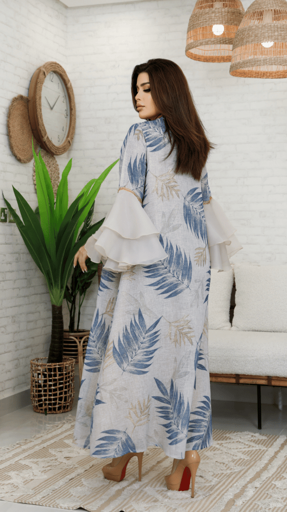 جلابية مشجرة باكمام كلوش