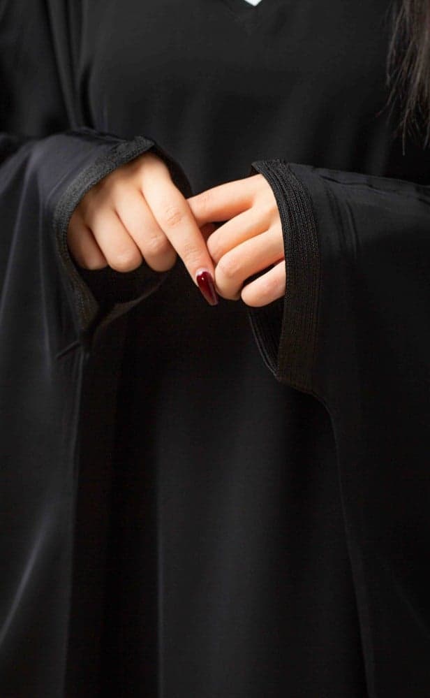 عباية بشت بكم قيطان أسود