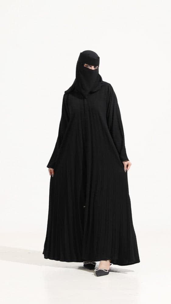 عباية بكسرات ناعمة