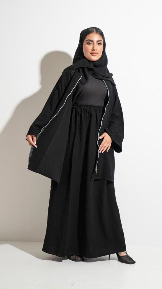 عبايه قطعتين منفصله بسحاب