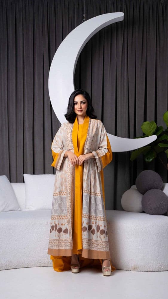 جلابية ليموني قطعتين