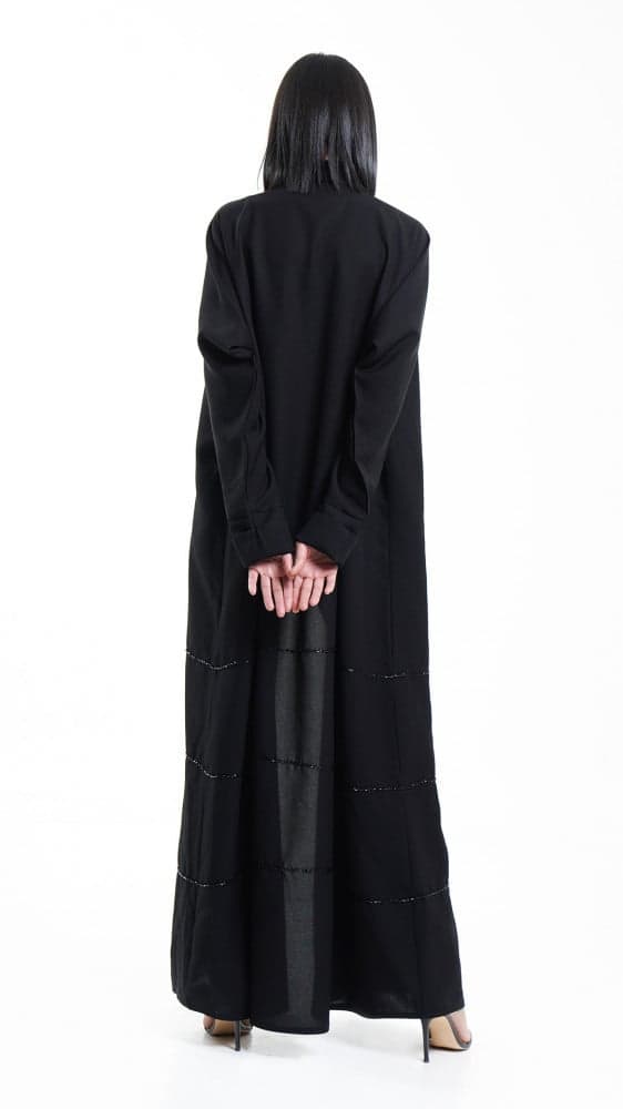 عباية مفتوحة بتطريز من الاسفل