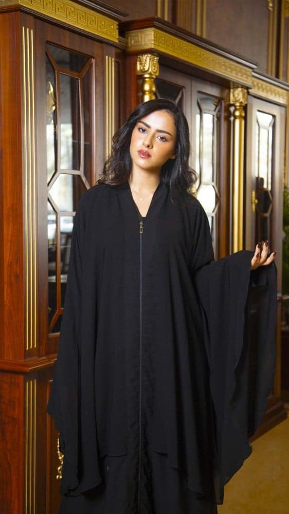 عباية بسحاب طبقتين