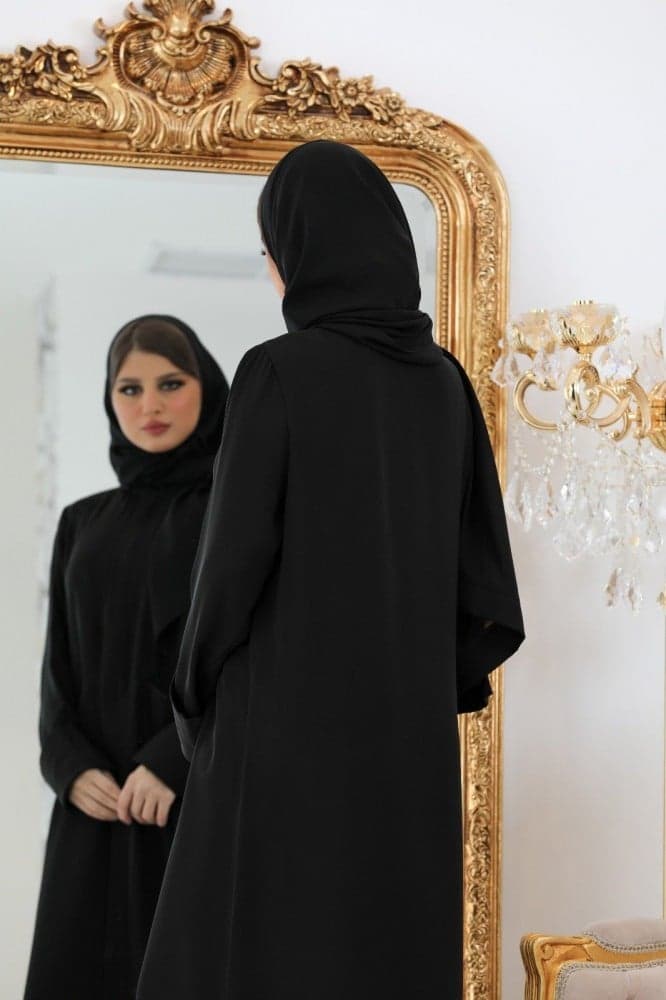 عباية كريب انترنت ملكي بسحاب مخفي وجيوب