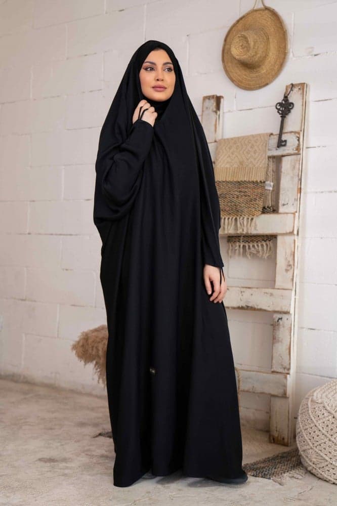 عباية راس بكم اصبع وربطة راس ثابتة