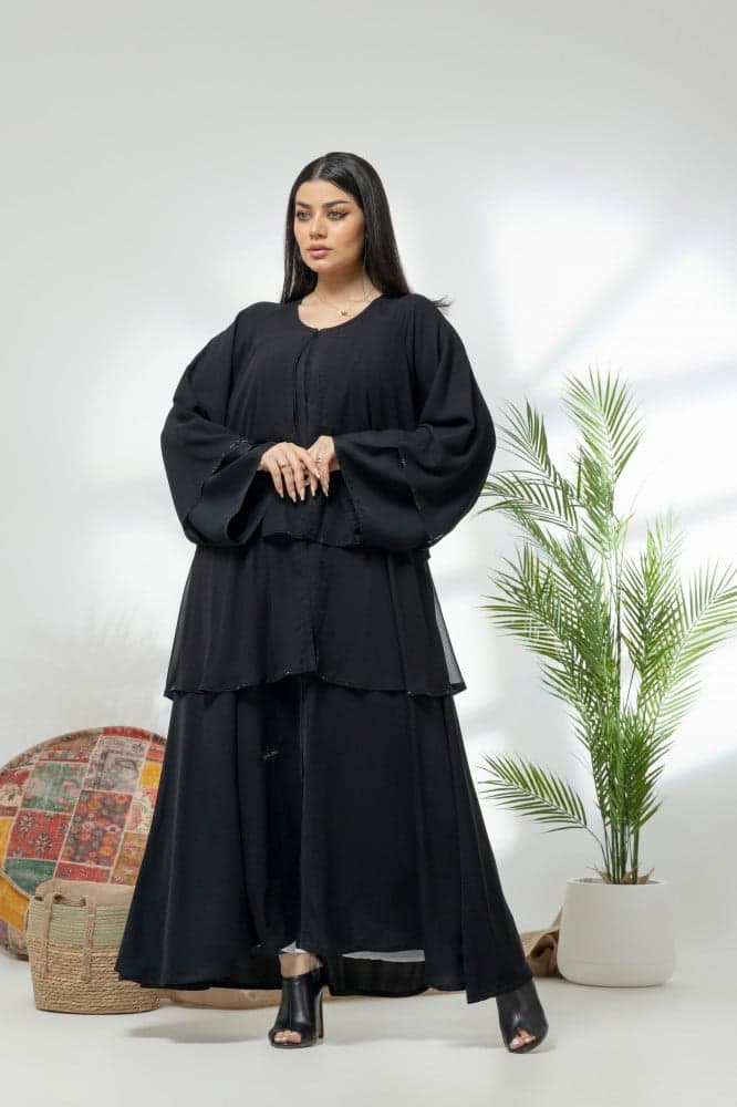عباية سوداء طبقات متصله