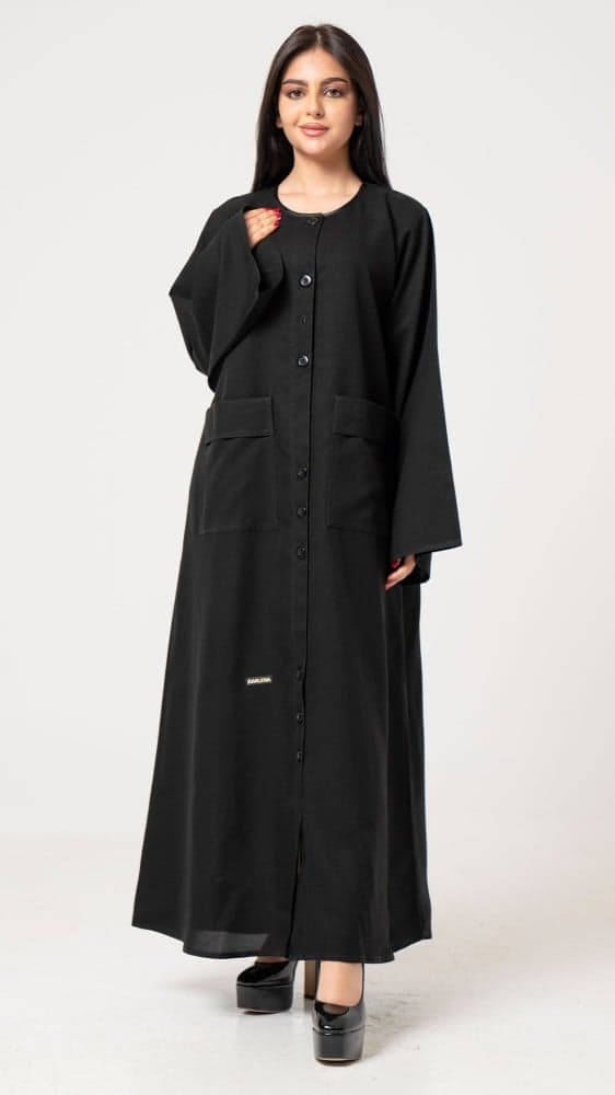 عباية بأزرة أسود