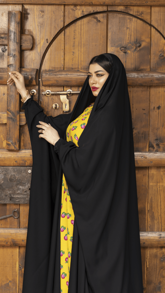 عباية رأس مفتوحة اكمام مطاط