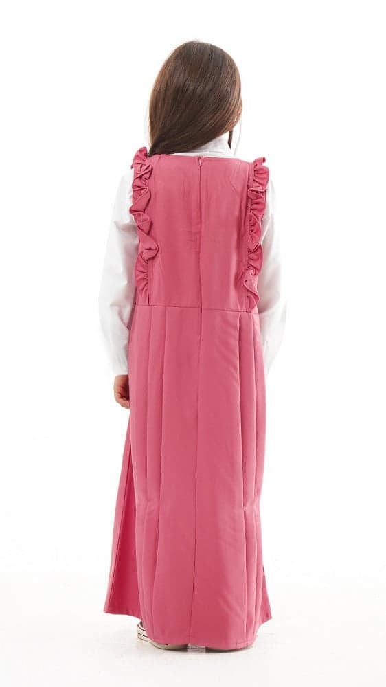 مريول ابتدائي وردى بقصة معاكسة