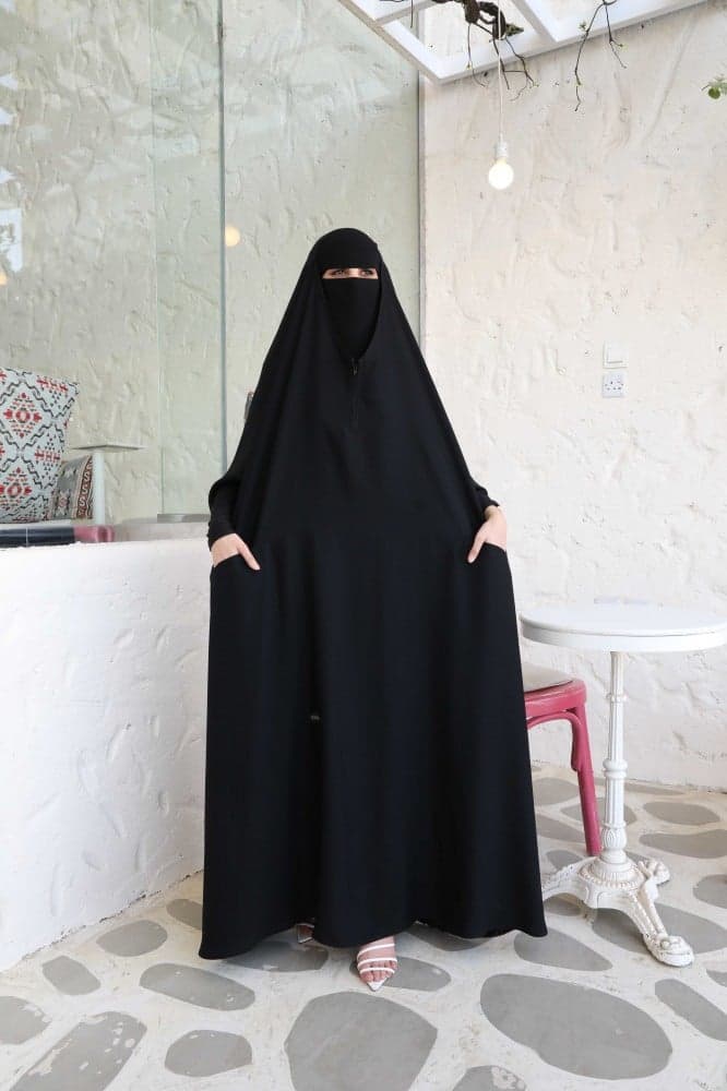 عباية رأس سحاب و بجيوب