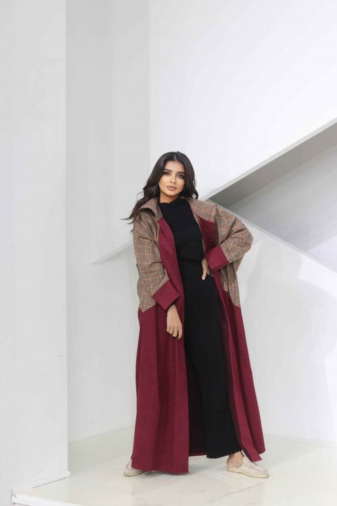 جاكيت كاروهات بقبعه