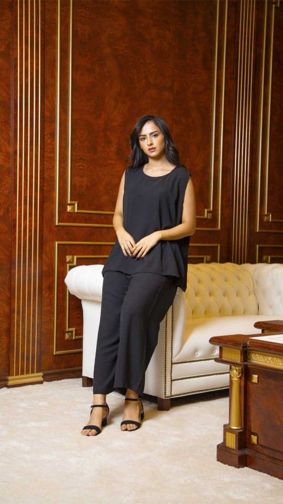 طقم عباية اسود