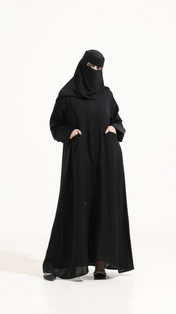 عباية بجيوب وسحاب مخفي