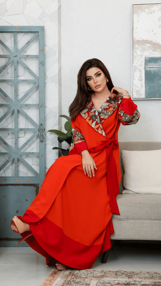 جلابية مطرزه بترتر