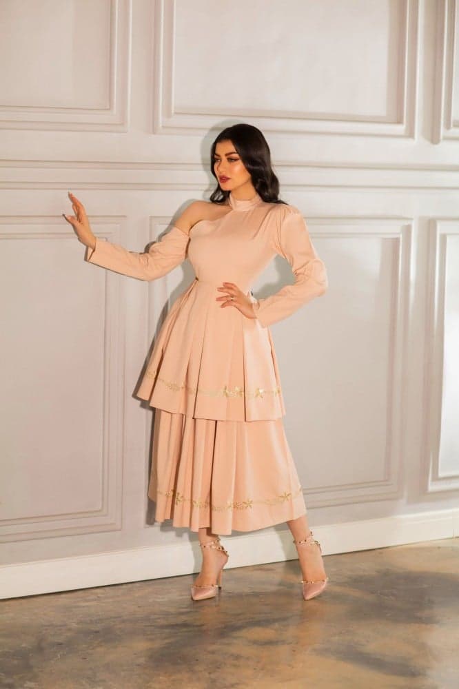 فستان مناسبات بيج