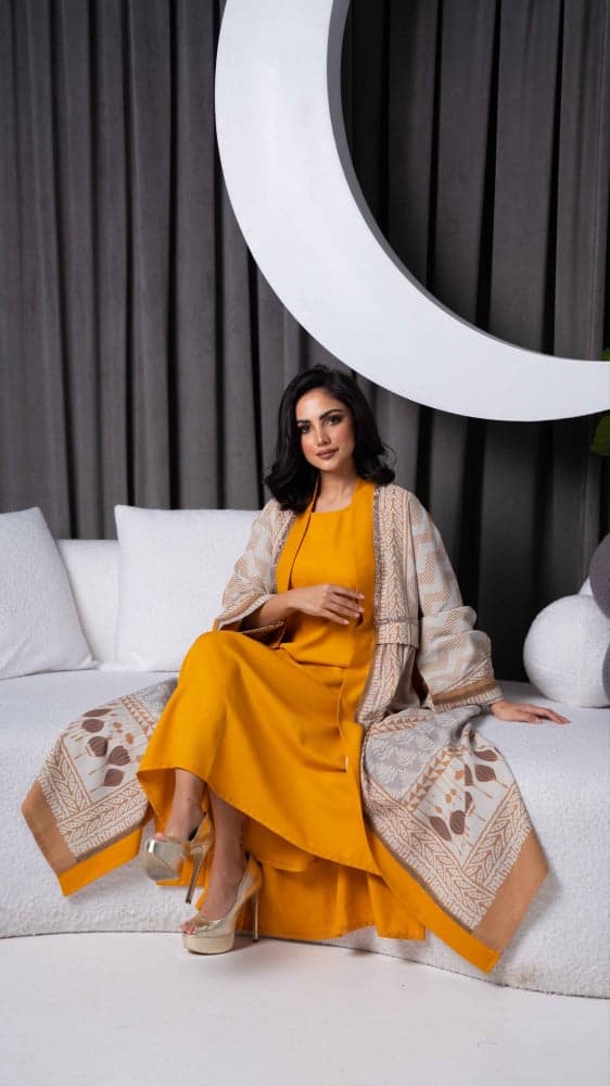 جلابية ليموني قطعتين