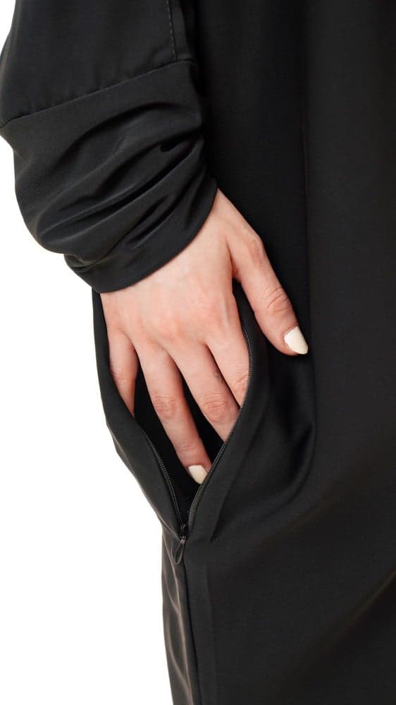 عباية بشت بياقة وجيب سحاب مخفي