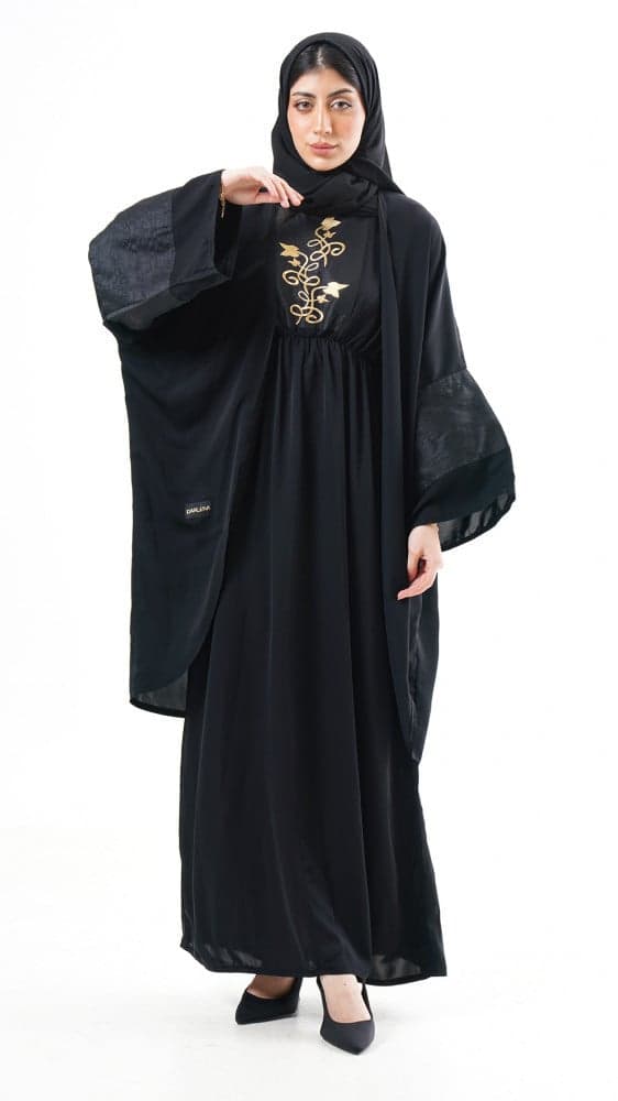 عباية قطعتين منفصلة مطرزة