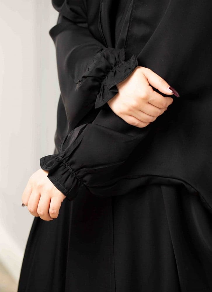 عباية رأس مفتوحة اكمام مطاط