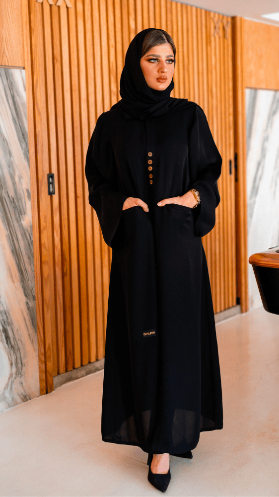 عباية جيوب و ازره بنيه