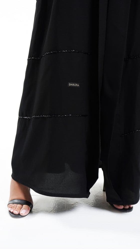 عباية مفتوحة بتطريز من الاسفل