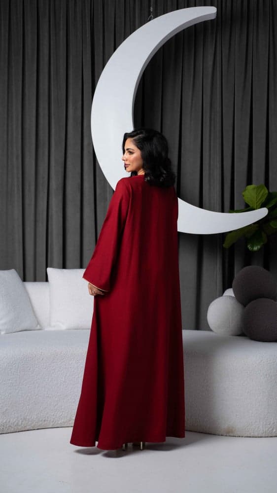 جلابية احمر وذهبي