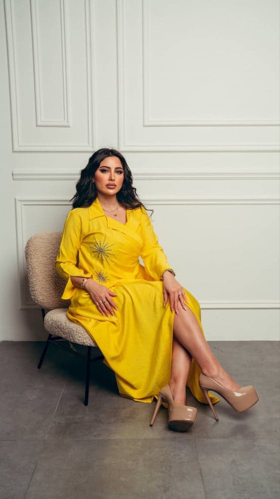 جلابية لف اصفر