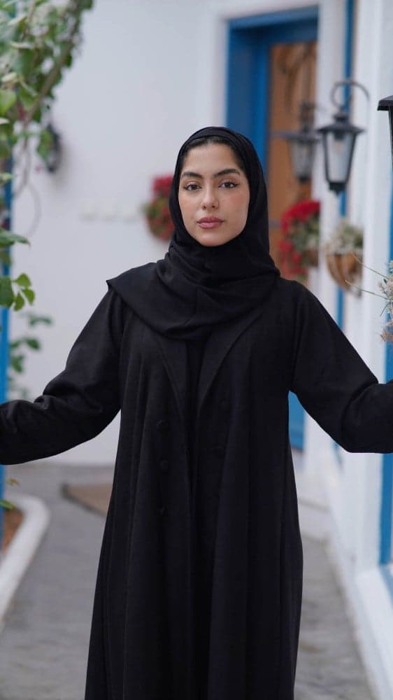 عباية شتوية رسمية شامواه بقصة كلوش