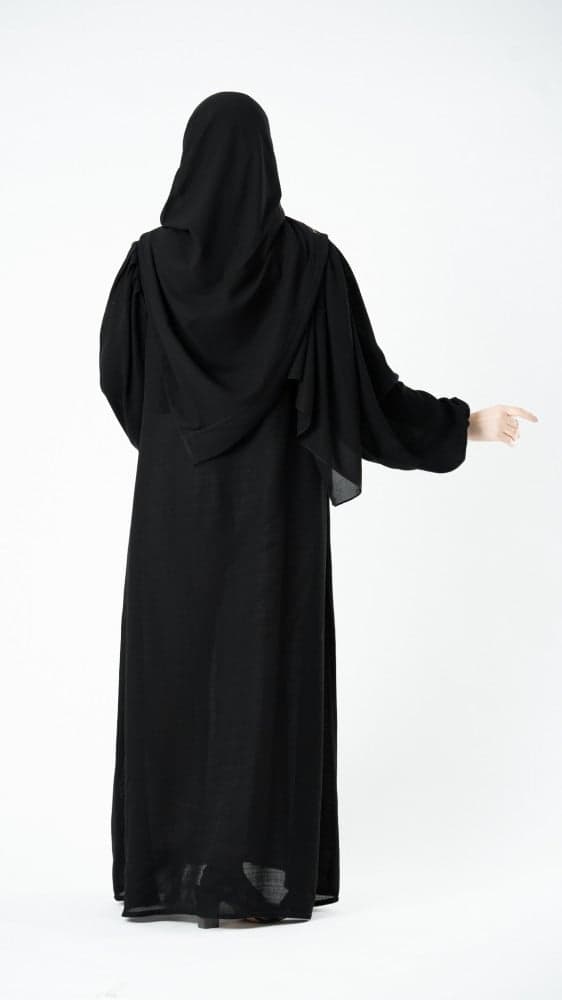 عبايه بكم فرنسي والاكتاف زينت بكسرات