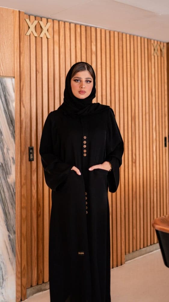 عباية جيوب و ازره بنيه