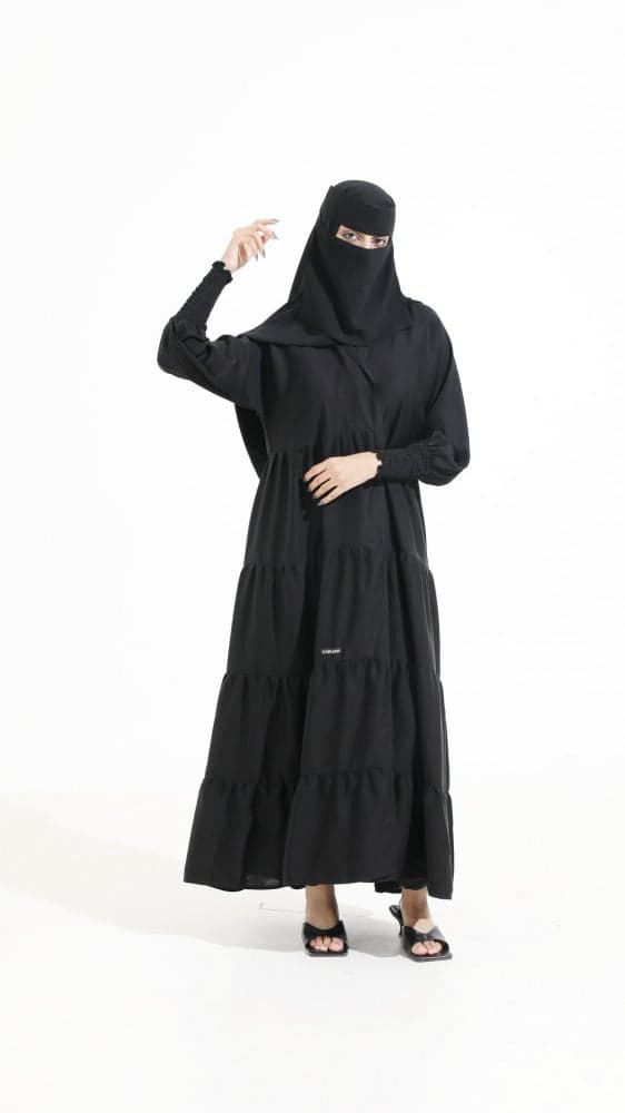 عباية كلوش مفتوحة بكم مطاط